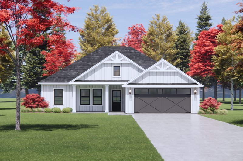 Craftsman Style House Plan - 3 Beds 2 Baths 1517 Sq/Ft Plan #1096-117