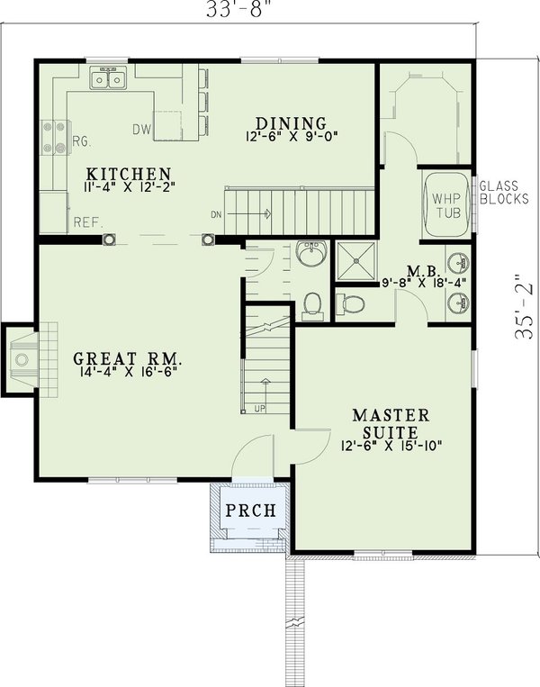 Home Plan - Traditional Floor Plan - Main Floor Plan #17-2033