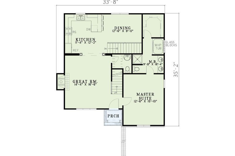 Dream House Plan - Floor Plan - Main Floor for Traditional House Plan #17-2033 - 3 bed, 2.5 bath