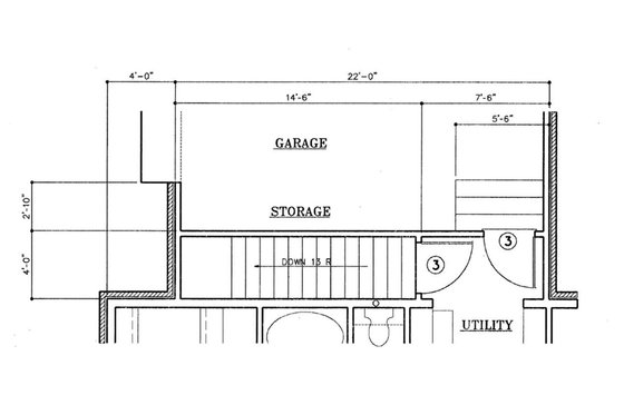 Floor Plan - Other Floor for European House Plan #45-114 - 3 bed, 2 bath