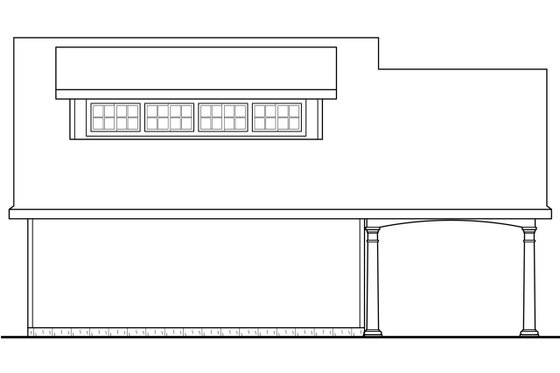 Exterior - Rear Elevation for Craftsman House Plan #124-1050, 0 bath