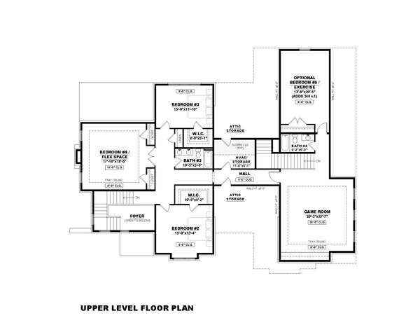 Dream House Plan - European Floor Plan - Upper Floor Plan #1117-2