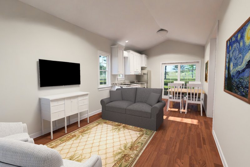 Architectural House Design - Interior - Family Room 2 for Cottage House Plan #513-2455 - 2 bed, 2 bath