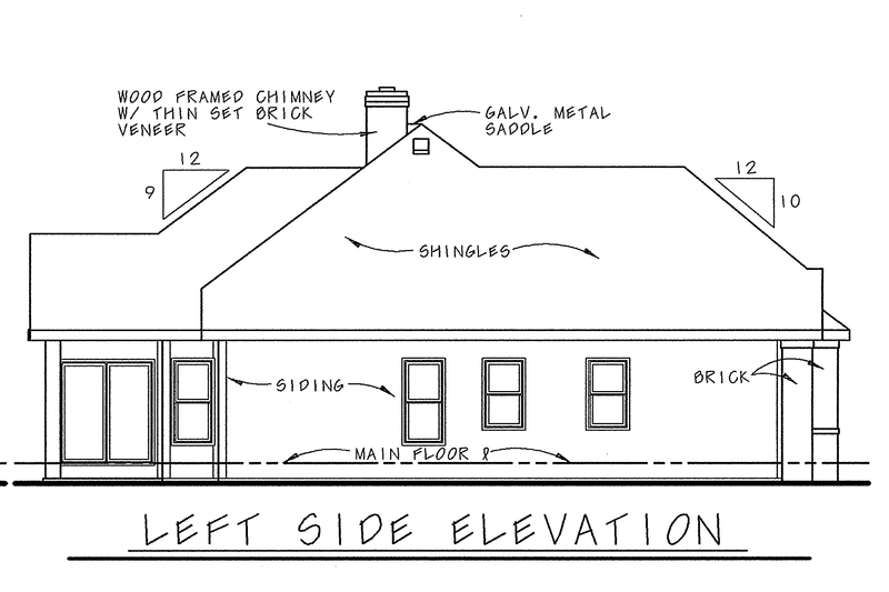 House Plan Design - Exterior - Other Elevation 1 for European House Plan #20-1395 - 2 bed, 2 bath