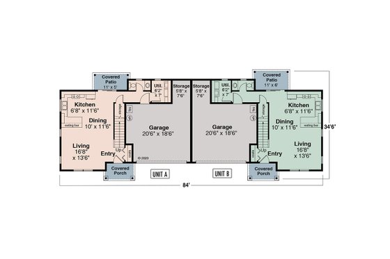 Floor Plan - Main Floor for Craftsman House Plan #124-1268 - 6 bed, 4.5 bath