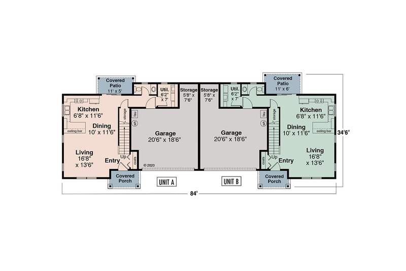 Architectural House Design - Floor Plan - Main Floor for Craftsman House Plan #124-1268 - 6 bed, 4.5 bath