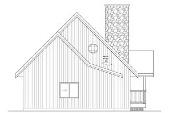 Exterior - Rear Elevation for Country House Plan #126-230 - 2 bed, 2 bath