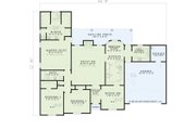 European Style House Plan - 3 Beds 2 Baths 1922 Sq/Ft Plan #17-576 