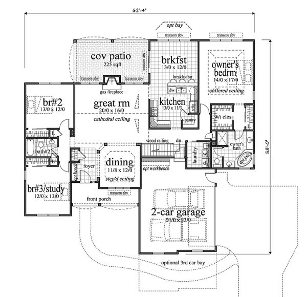 Traditional Floor Plan - Main Floor Plan #459-2