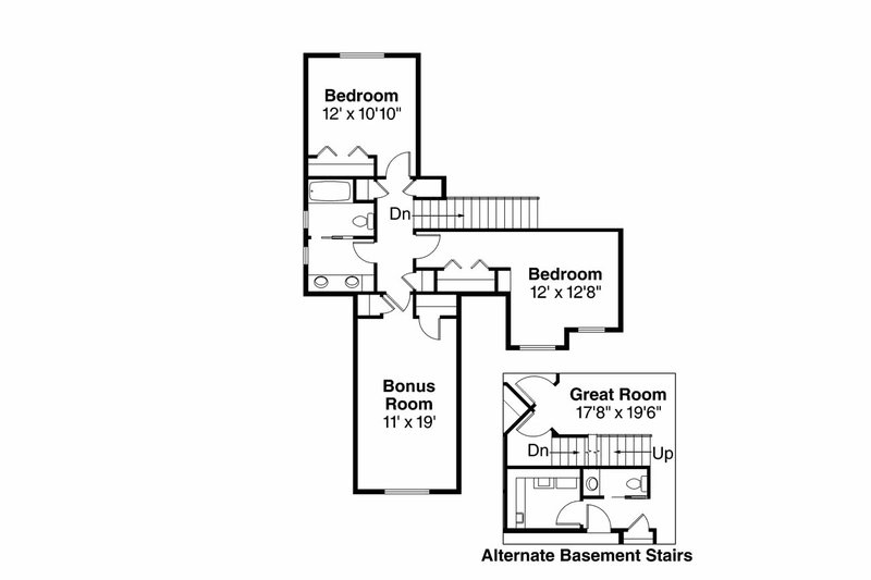 Home Plan - Floor Plan - Upper Floor for Craftsman House Plan #124-739 - 3 bed, 2.5 bath