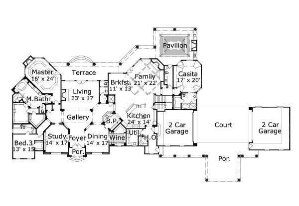 European Floor Plan - Main Floor Plan #411-381