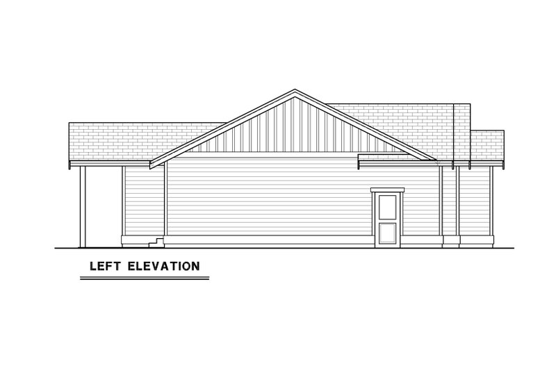 House Design - Exterior - Other Elevation 1 for Craftsman House Plan #1070-202 - 3 bed, 2 bath