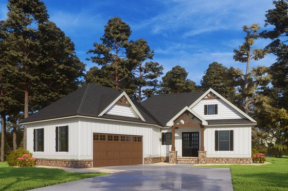 Exterior - Other Elevation 1 for Craftsman House Plan #437-114 - 4 bed, 4 bath