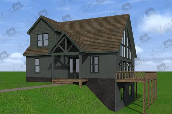 Exterior - Front Elevation 4 for Country House Plan #932-203 - 3 bed, 2 bath