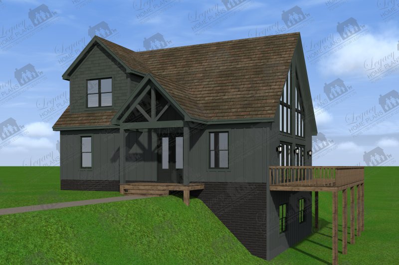 Architectural House Design - Exterior - Front Elevation 4 for Country House Plan #932-203 - 3 bed, 2 bath