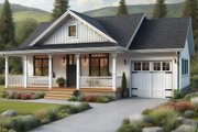 Cottage Style House Plan - 1 Beds 1 Baths 728 Sq/Ft Plan #515-40 