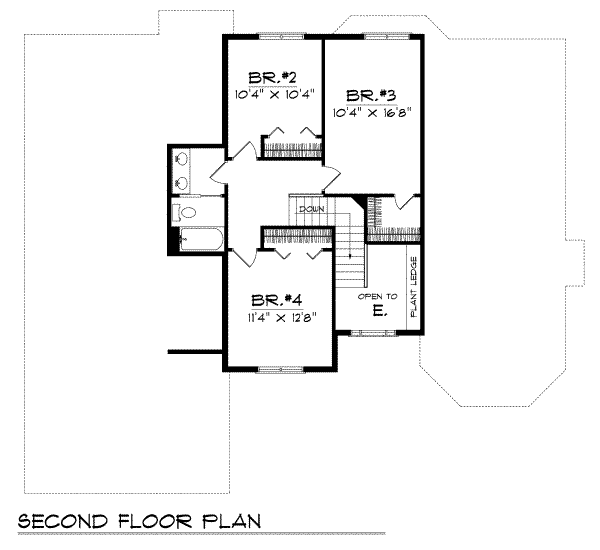 House Design - Traditional Floor Plan - Upper Floor Plan #70-396