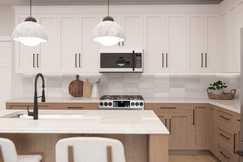 Architectural House Design - Interior - Kitchen 1 for Farmhouse House Plan #455-804 - 3 bed, 2 bath