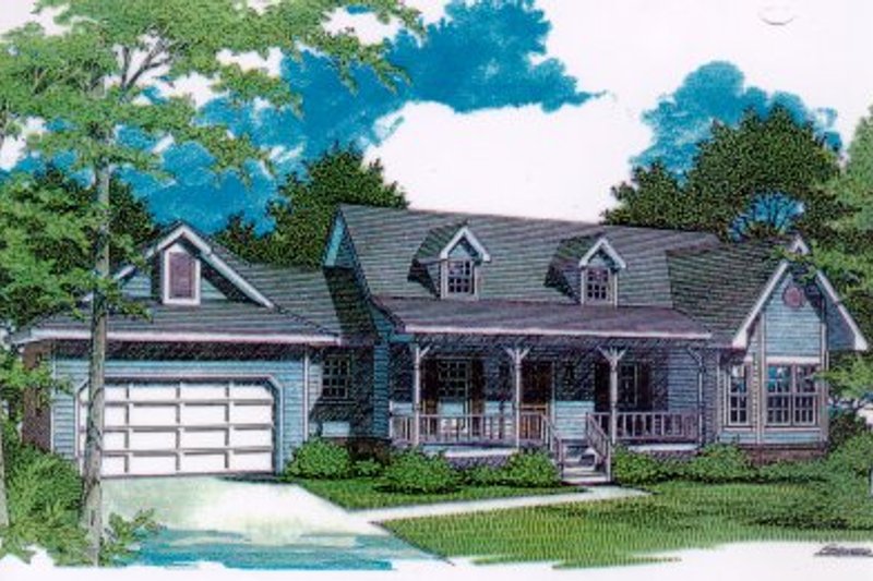 Traditional Style House Plan - 3 Beds 2.5 Baths 1648 Sq/Ft Plan #14-123