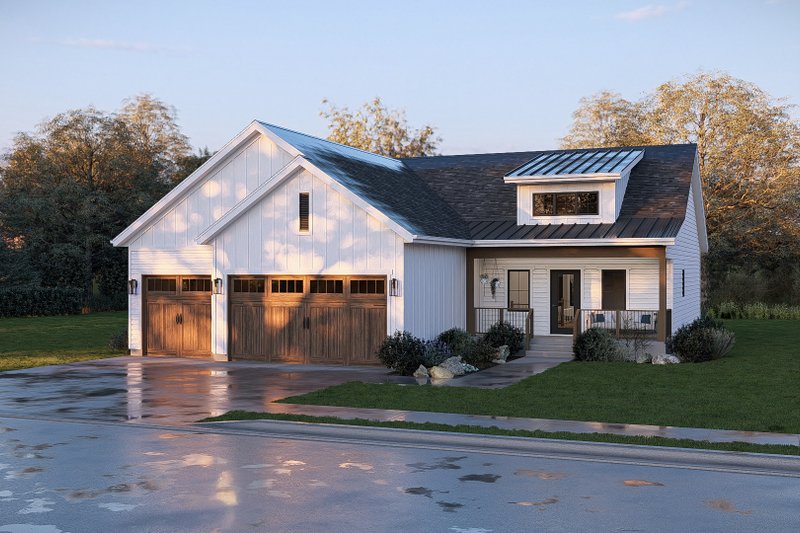 Architectural House Design - Exterior - Other Elevation 2 for Farmhouse House Plan #455-804 - 3 bed, 2 bath