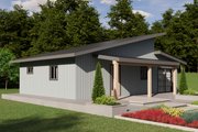 Modern Style House Plan - 0 Beds 1 Baths 624 Sq/Ft Plan #1106-167 Exterior 