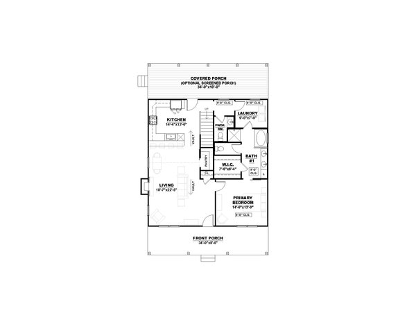 Farmhouse Floor Plan - Main Floor Plan #1117-13