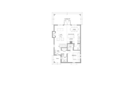 Floor Plan - Main Floor for Cabin House Plan #1114-2 - 2 bed, 2 bath