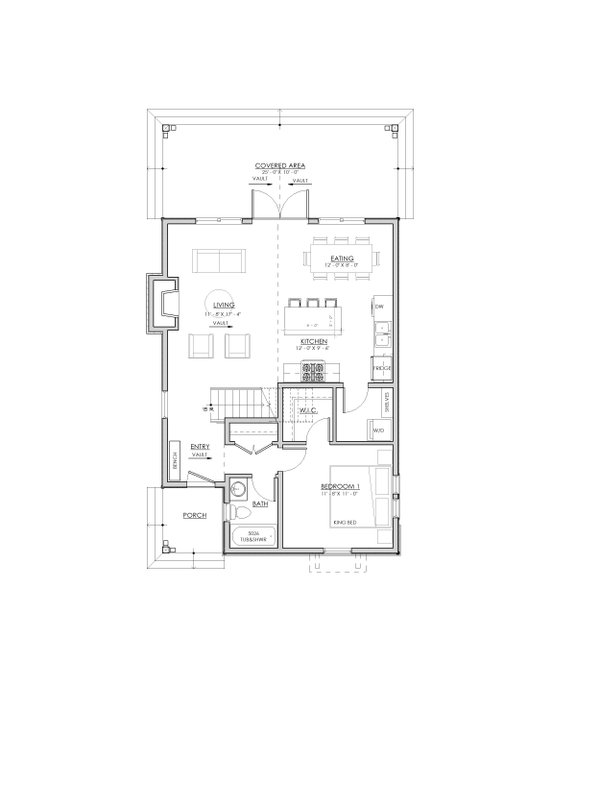 Cabin Floor Plan - Main Floor Plan #1114-2