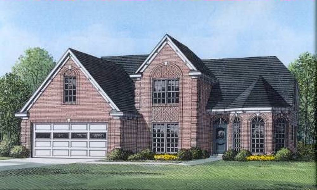 Exterior - Front Elevation 2 for Traditional House Plan #424-27 - 4 bed, 3 bath
