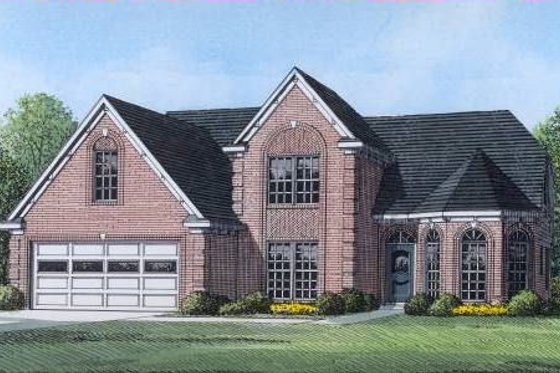 Exterior - Front Elevation for Traditional House Plan #424-27 - 4 bed, 3 bath