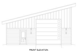 Exterior - Front Elevation 3 for Contemporary House Plan #932-255, 0 bath