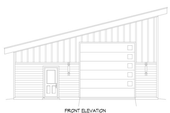 Exterior - Front Elevation 3 for Contemporary House Plan #932-255, 0 bath