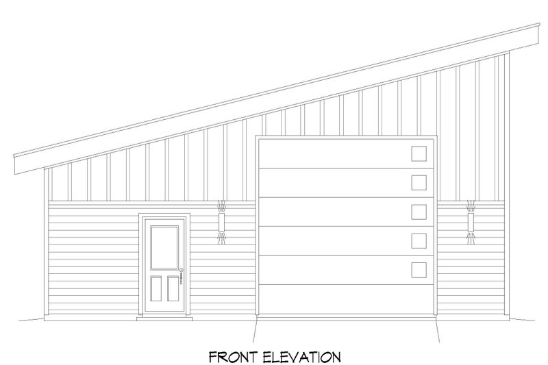 Home Plan - Exterior - Front Elevation 3 for Contemporary House Plan #932-255, 0 bath
