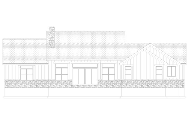 Architectural House Design - Exterior - Rear Elevation 2 for Farmhouse House Plan #1060-345 - 3 bed, 2.5 bath