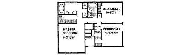 Traditional Floor Plan - Upper Floor Plan #116-182