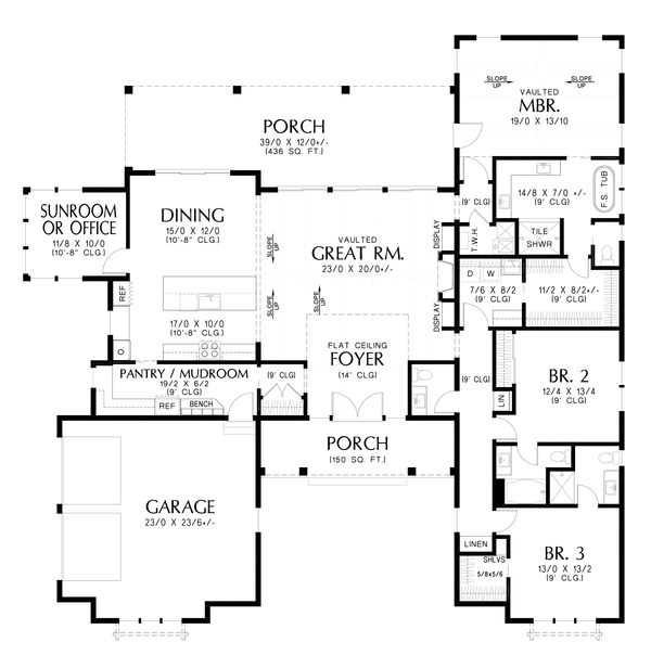 Dream House Plan - Country Floor Plan - Main Floor Plan #48-1137