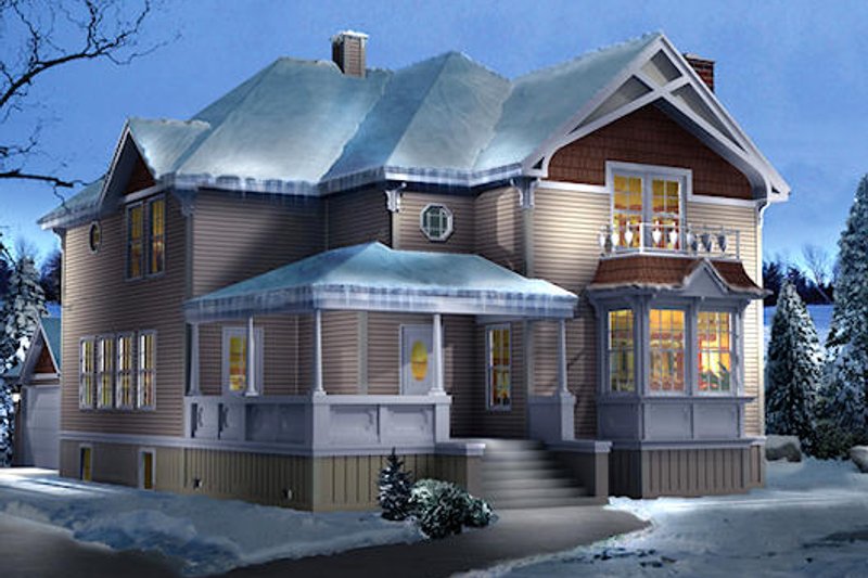 Victorian Style House Plan - 3 Beds 2.5 Baths 2645 Sq/Ft Plan #57-545