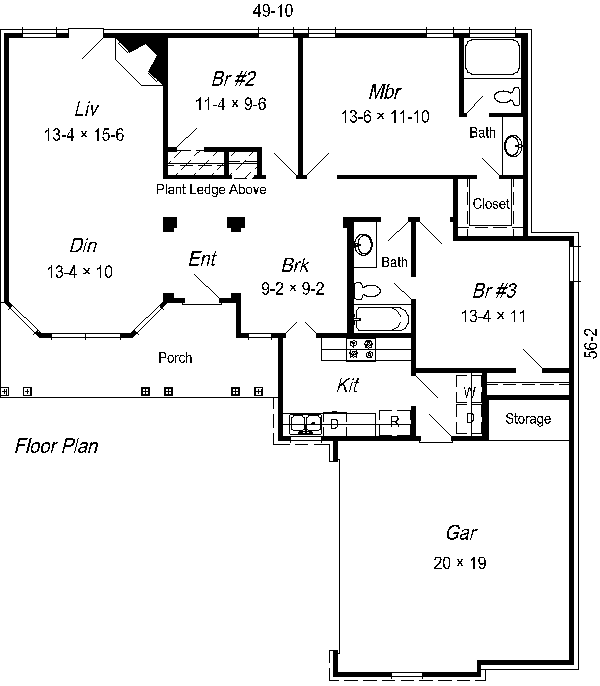 Traditional Floor Plan - Main Floor Plan #329-175