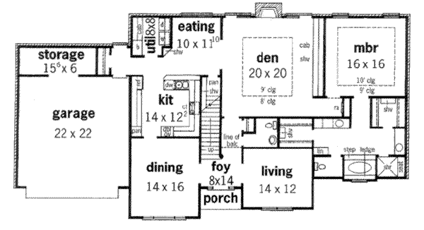 European Floor Plan - Main Floor Plan #16-222