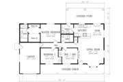 Adobe / Southwestern Style House Plan - 3 Beds 2 Baths 1293 Sq/Ft Plan #1-223 