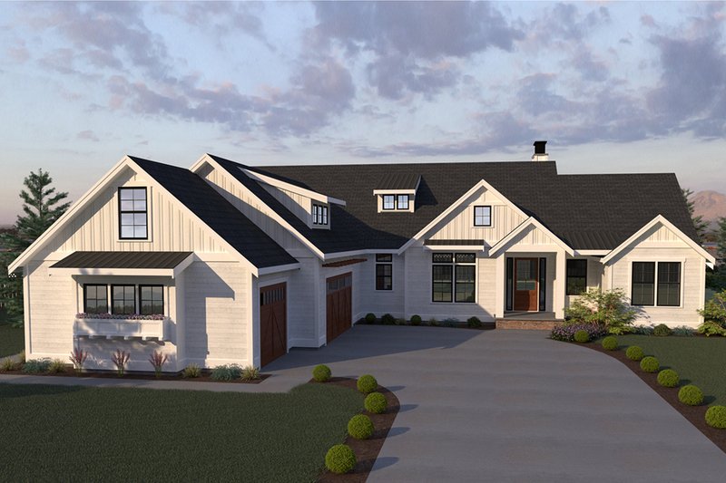 Home Plan - Farmhouse Exterior - Front Elevation Plan #1070-4
