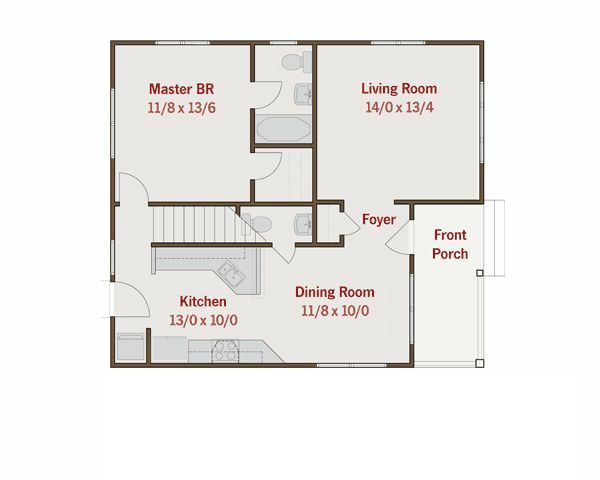 Craftsman Floor Plan - Main Floor Plan #461-17