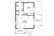 Prairie Style House Plan - 1 Beds 1 Baths 560 Sq/Ft Plan #124-1357 