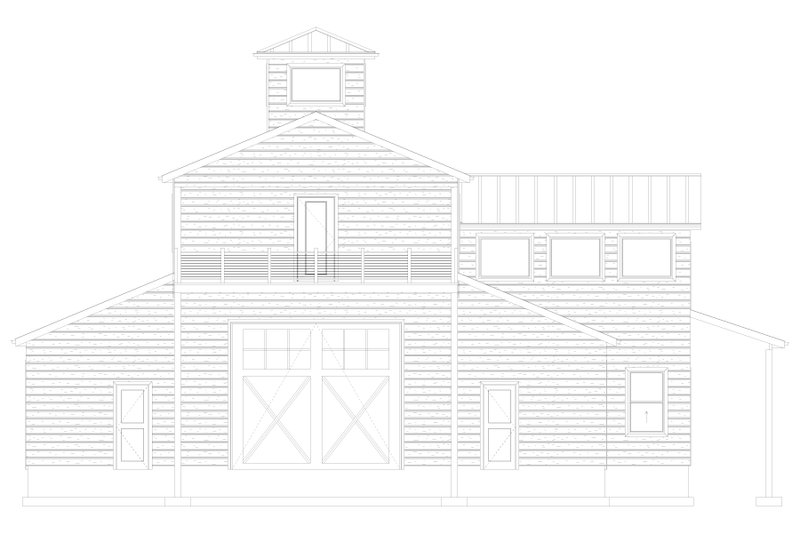 House Blueprint - Exterior - Other Elevation 4 for Barndominium House Plan #1060-506 - 8 bed, 5 bath