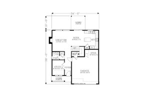 Floor Plan - Main Floor for Craftsman House Plan #53-706 - 5 bed, 2.5 bath