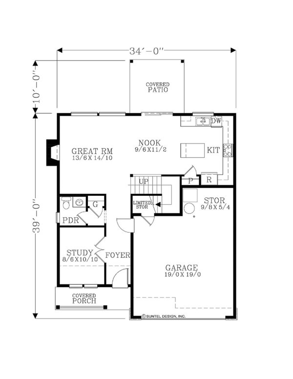 Craftsman Floor Plan - Main Floor Plan #53-706