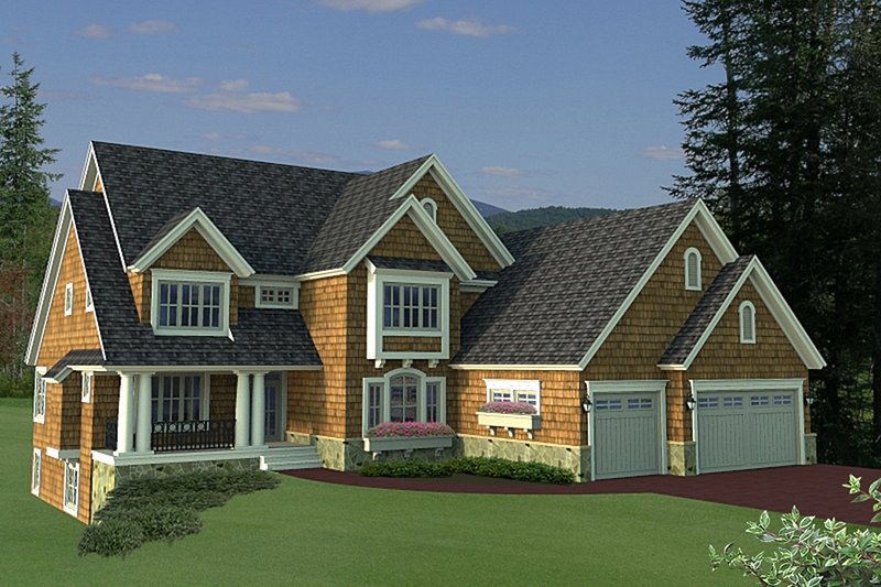 Country Style House Plan - 4 Beds 3.5 Baths 3621 Sq/Ft Plan #51-554