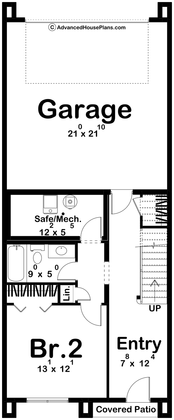 Architectural House Design - Modern Floor Plan - Main Floor Plan #455-724