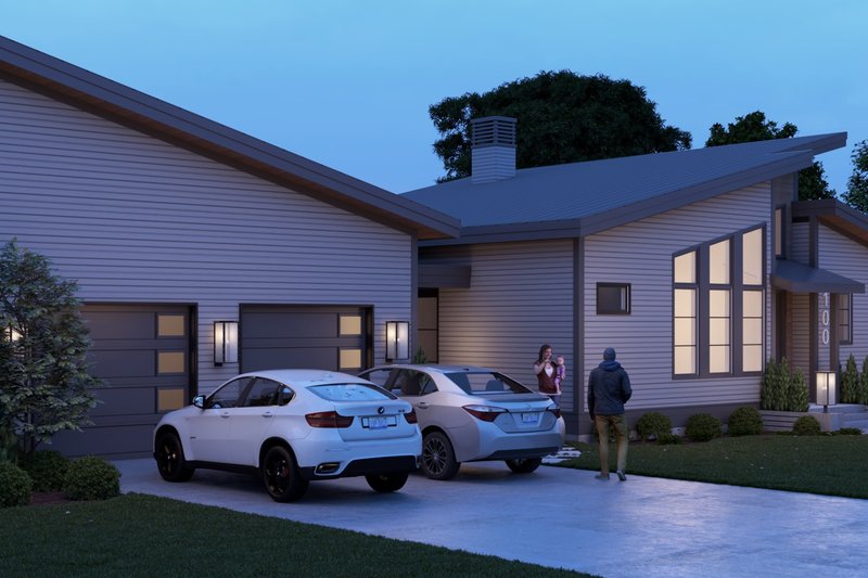 House Design - Exterior - Front Elevation 4 for Modern House Plan #928-396 - 4 bed, 3 bath