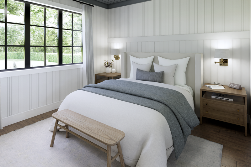 House Blueprint - Interior - Master Bedroom for Cottage House Plan #1114-58 - 2 bed, 2 bath